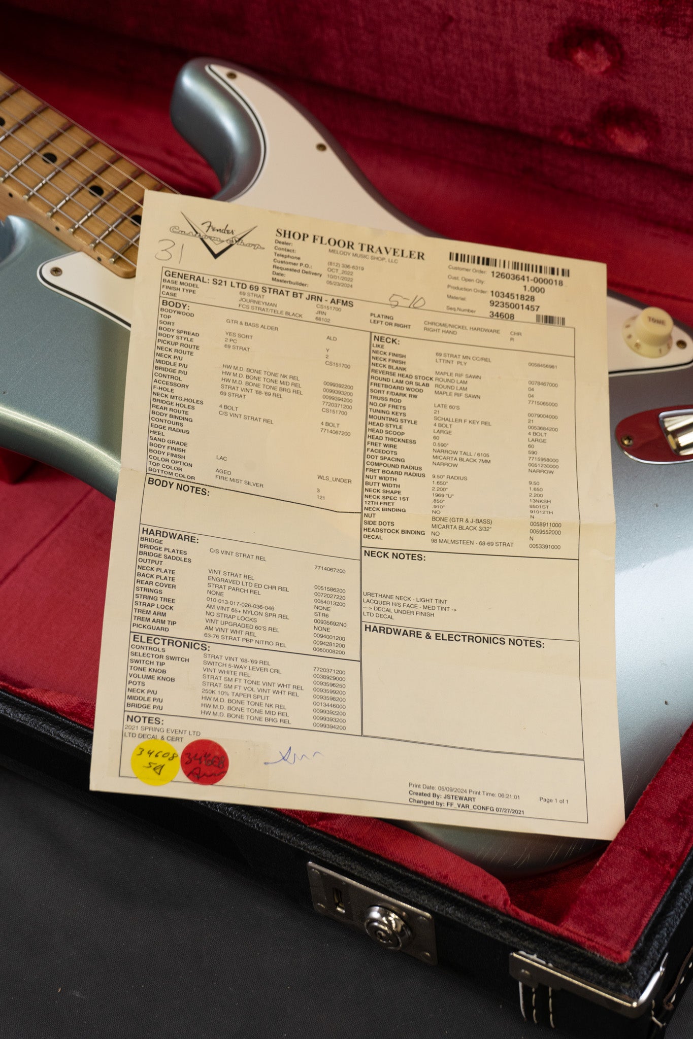 Limited '69 Stratocaster Journeyman Relic - Fire Mist Silver