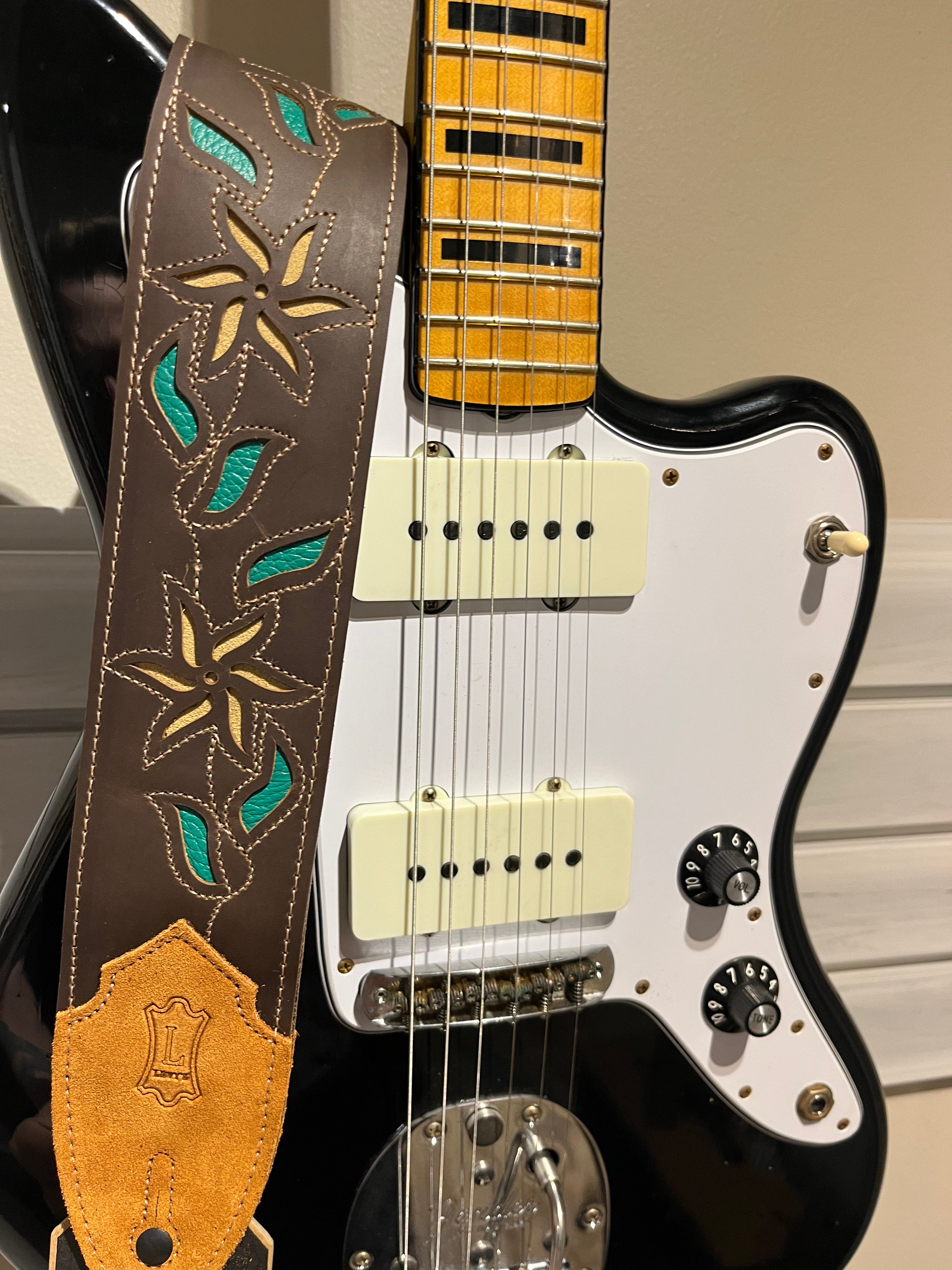 2.5-inch Flowering Vine Genuine Leather Strap