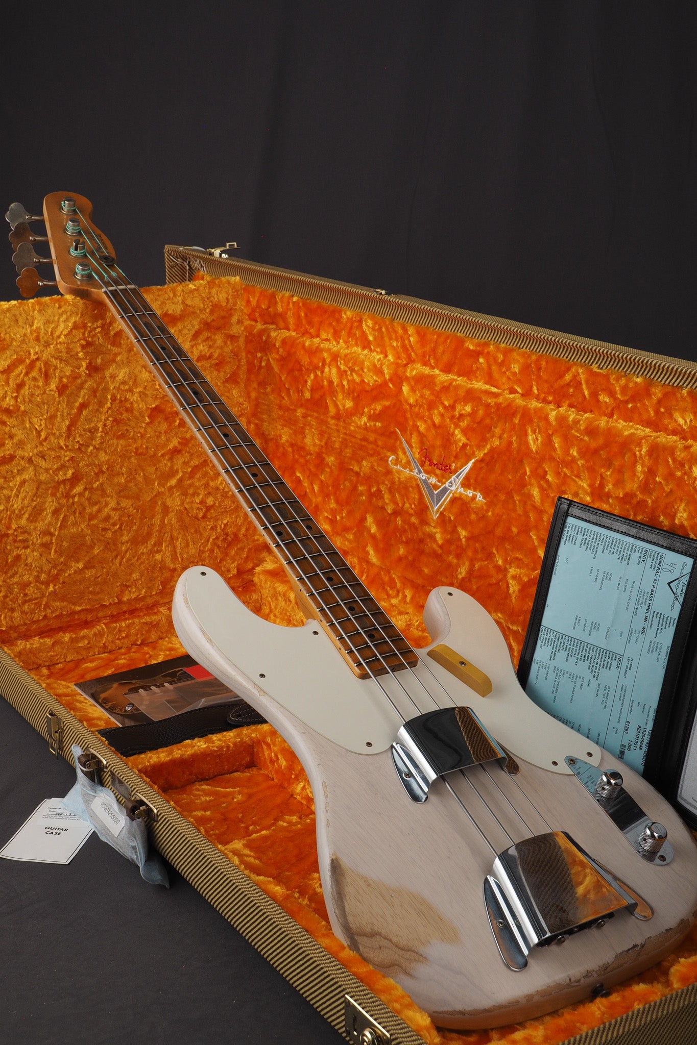 '55 Precision Bass Heavy Relic - White Blonde