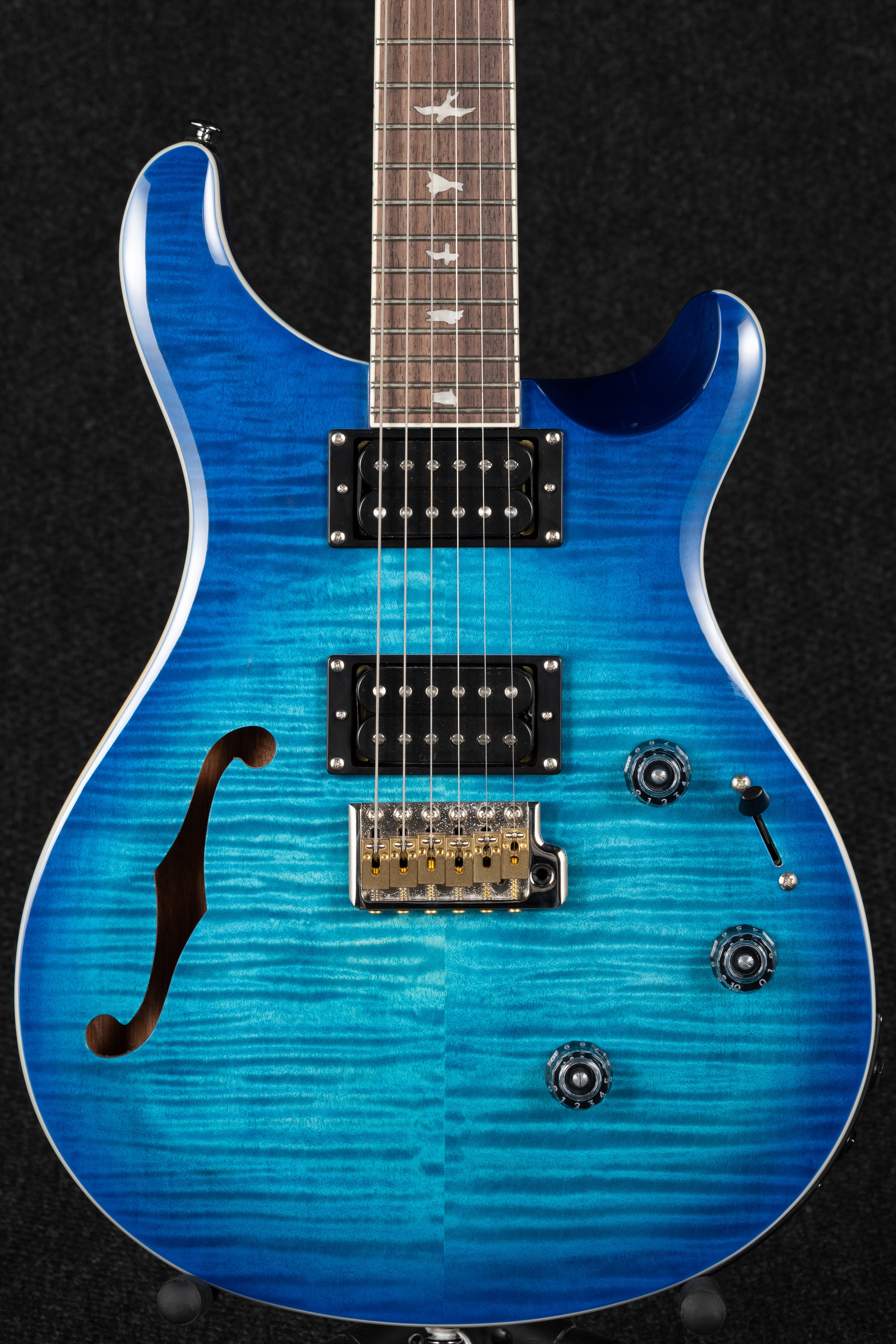SE Custom 24 Semi-Hollow Piezo - Lake Blue