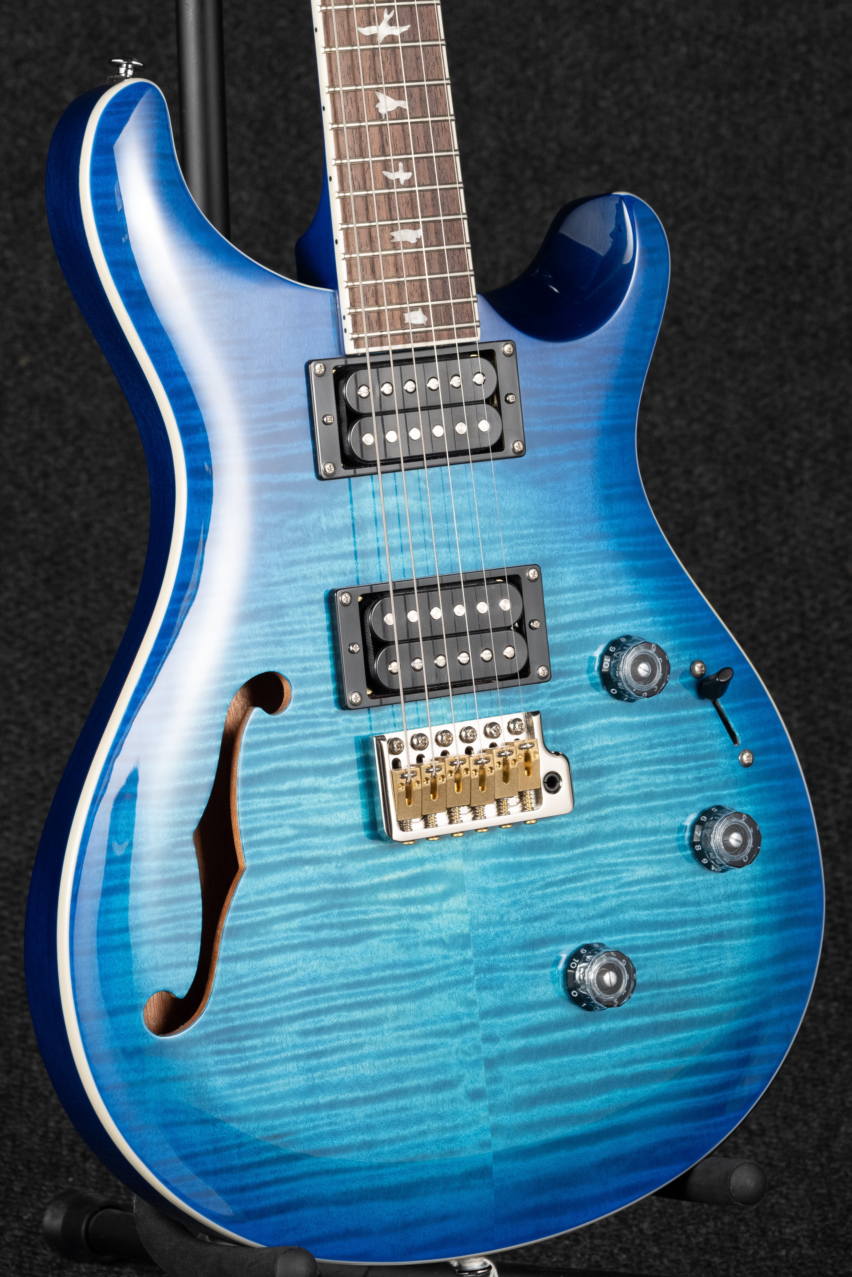 SE Custom 24 Semi-Hollow Piezo - Lake Blue