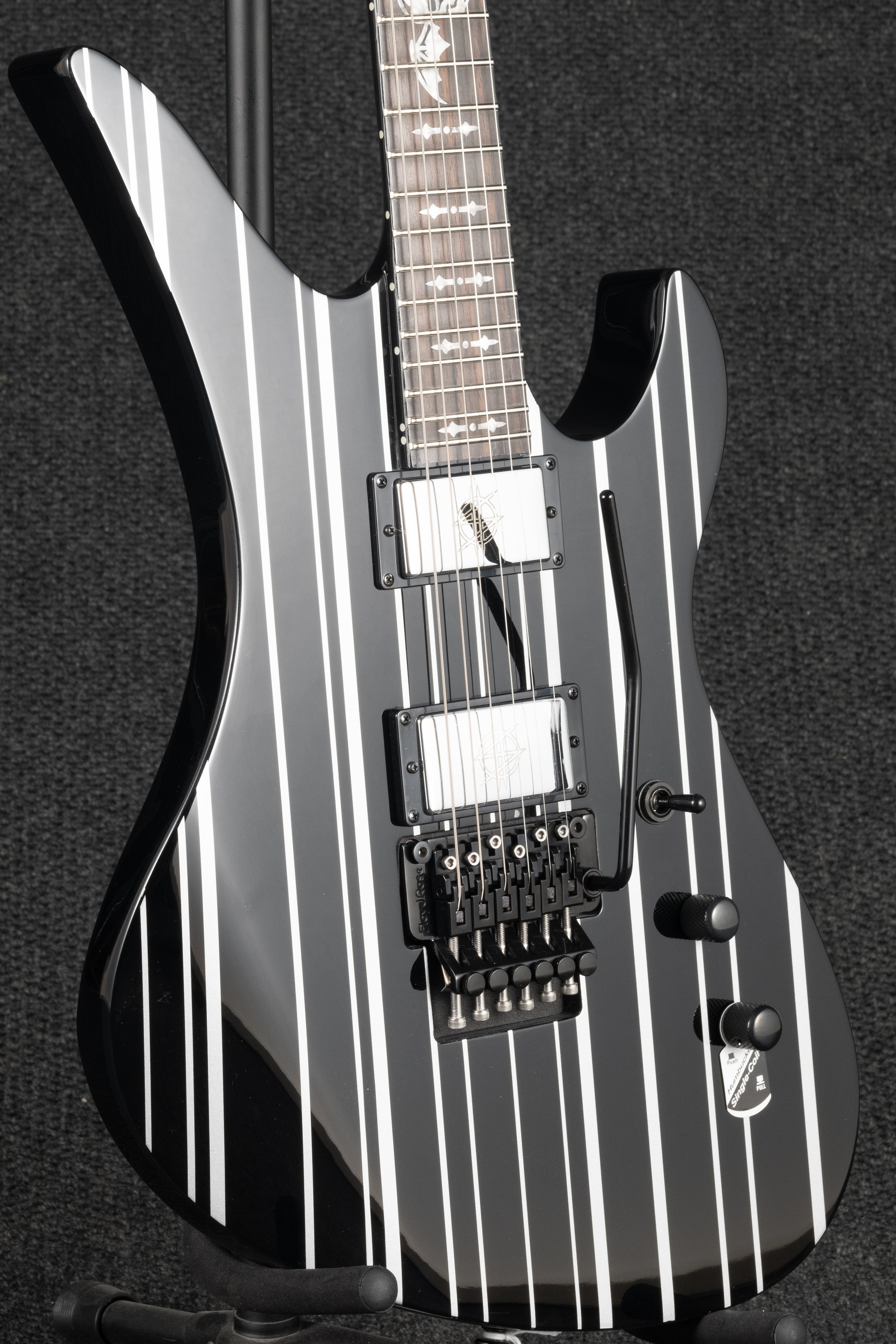 Synyster Custom - Gloss Black with Silver Pinstripes