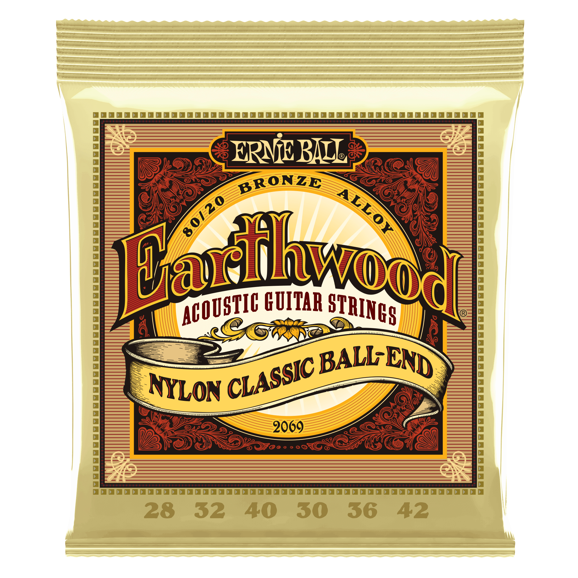 Earthwood Nylon Ball-End Classical Strings
