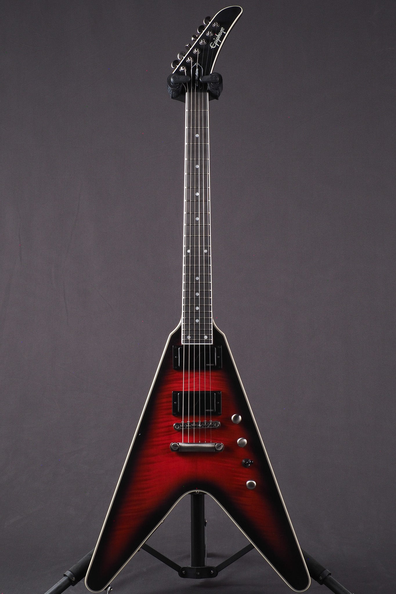 Dave Mustaine Flying V Prophecy - Aged Dark Red Burst
