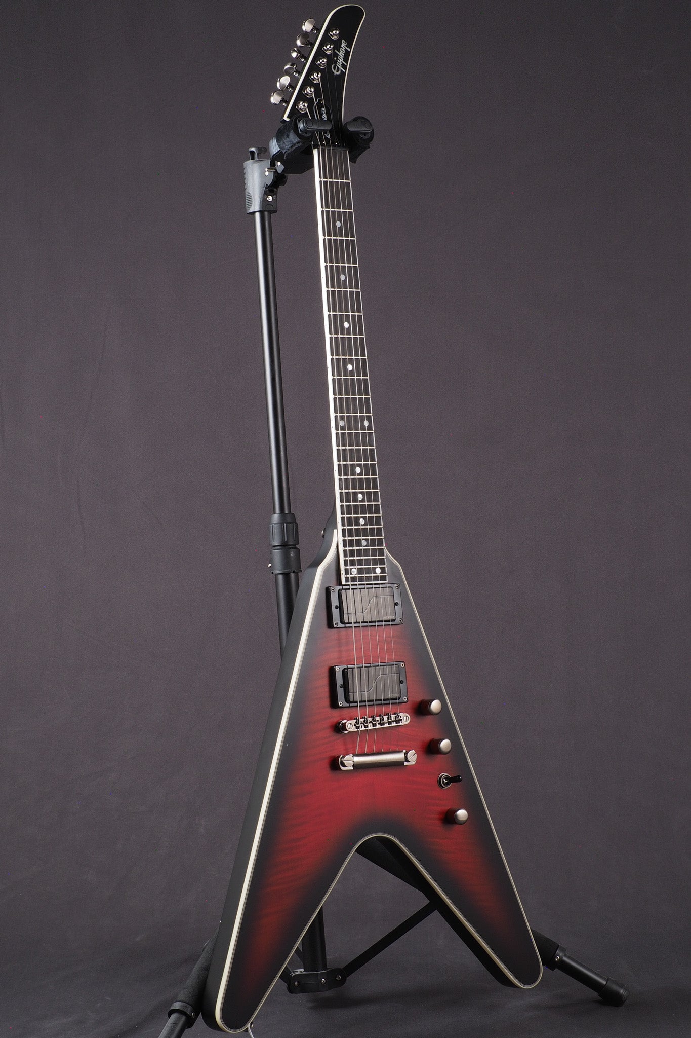 Dave Mustaine Flying V Prophecy - Aged Dark Red Burst