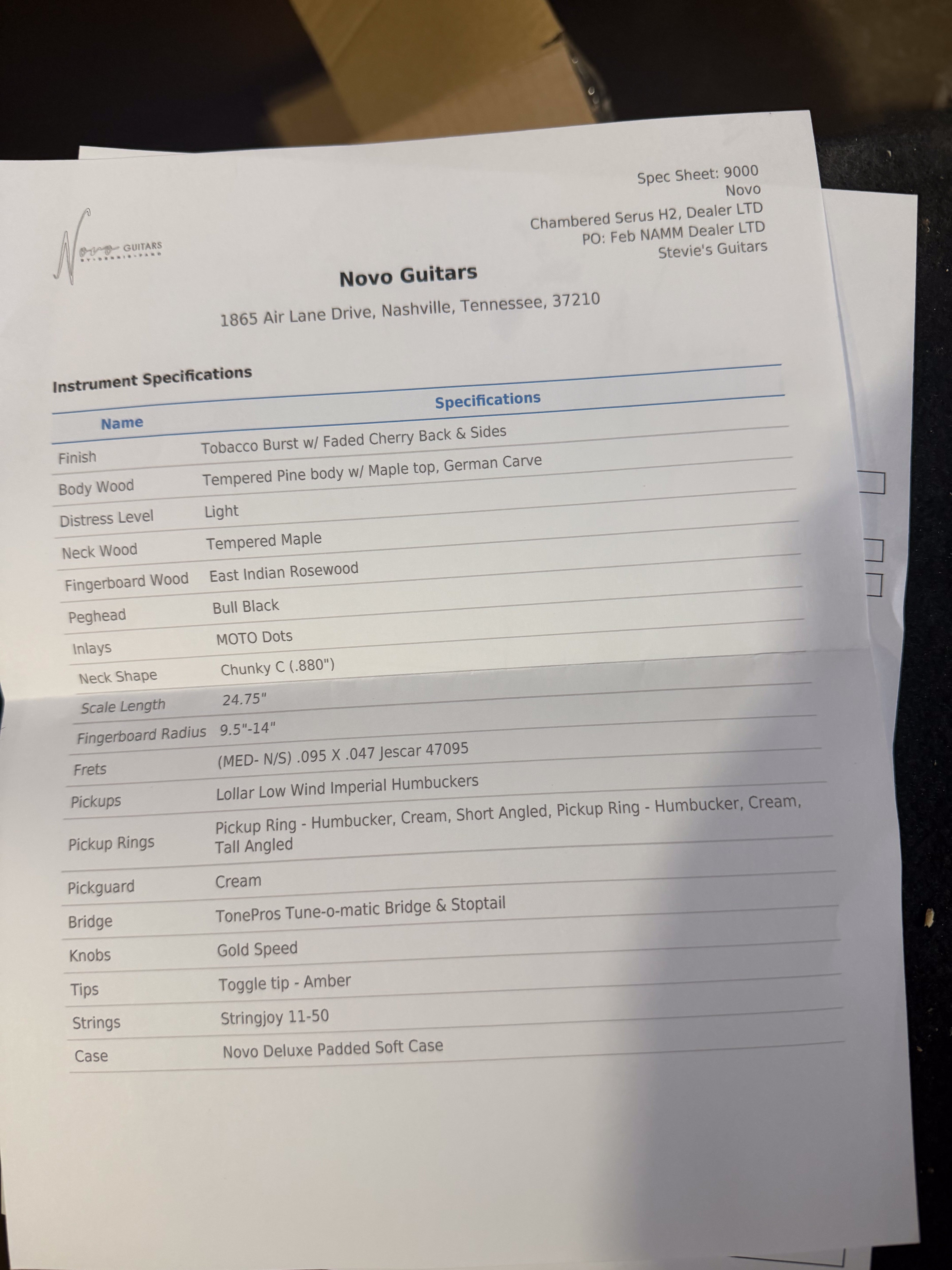 Serus TC - Tobacco Burst w/ Faded Cherry Back & Sides